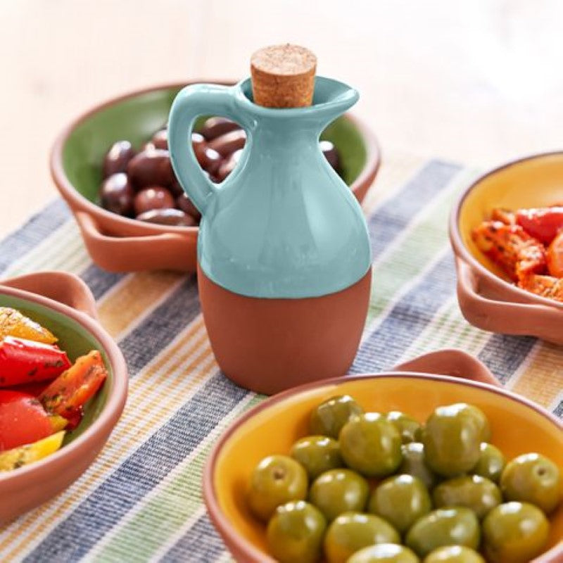 Dexam Sintra Glazed Terracotta Oil Drizzler Duck Egg