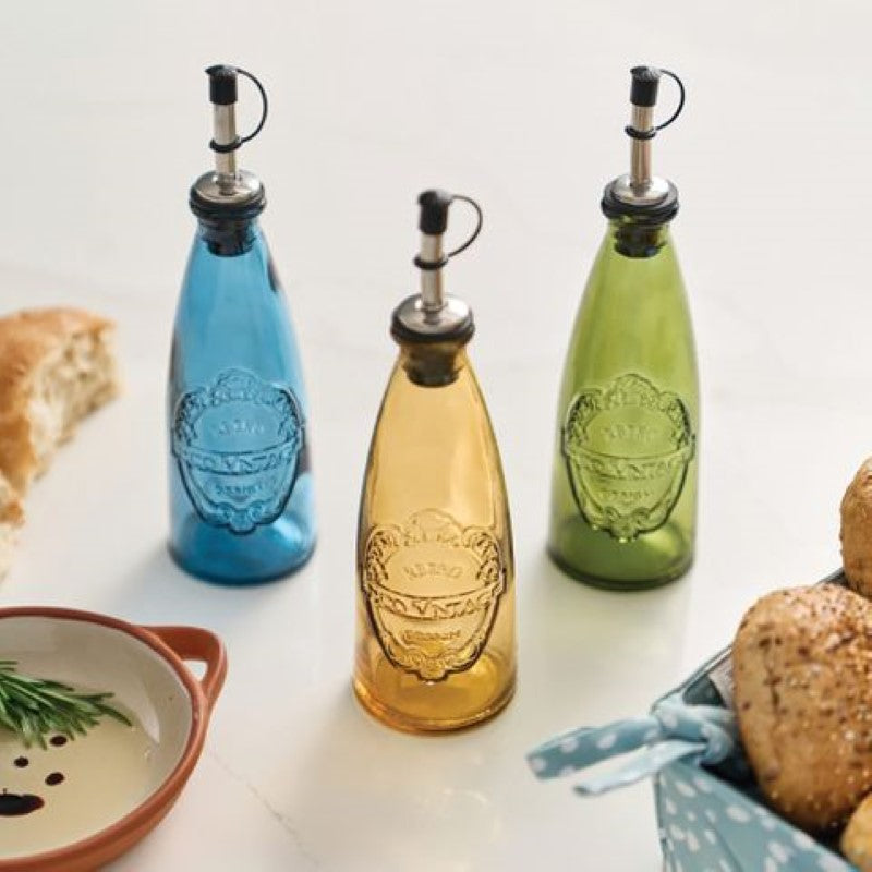 Dexam Sintra Recycled Glass Oil Drizzler Ochre