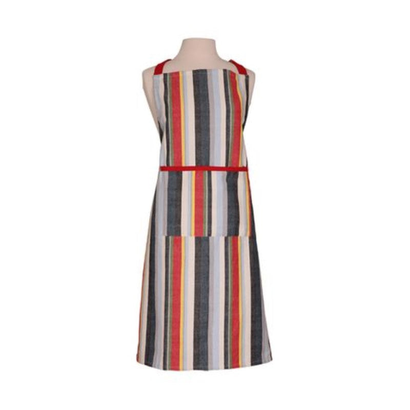 Dexam Striped Recycled Cotton Adult Apron - Red