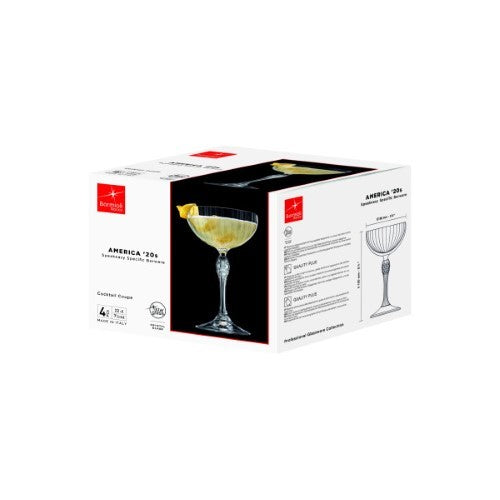 America 20's Coupe 220ml - Set 4 - Bormioli Rocco