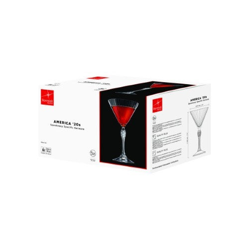 America 20's Martini 250ml - Set 4 - Bormioli Rocco
