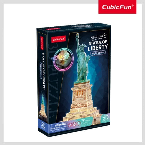 3D Puzzle - Cubic Fun Statue of Liberty Night Edition