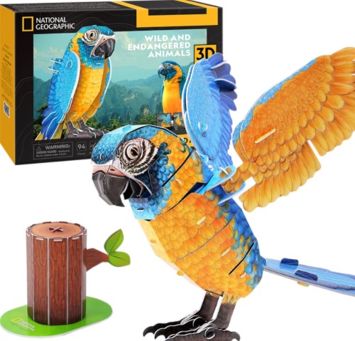 3D Puzzle - Cubic Fun Blue Throated Macaw
