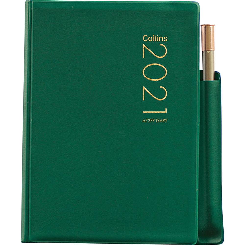 Collins Diary A72PP Green With Pencil Odd Year