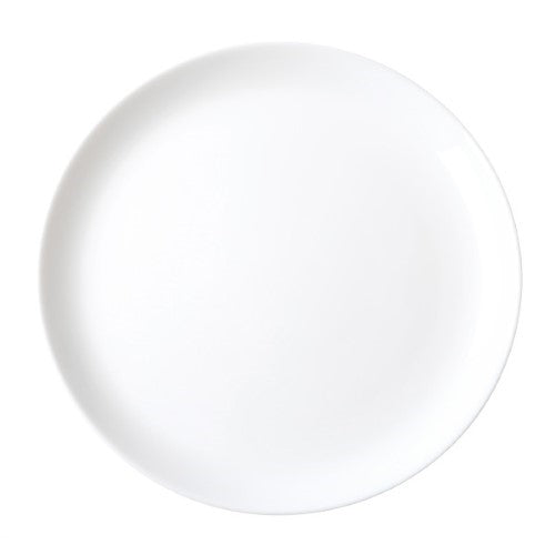 White Coupe Glass Dinner Plate 25cm - Wiltshire- Set of 6