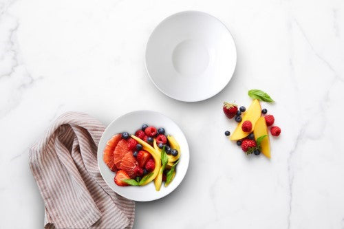 White Coupe Glass Noodle Bowl 18cm - Wiltshire- Set of 6