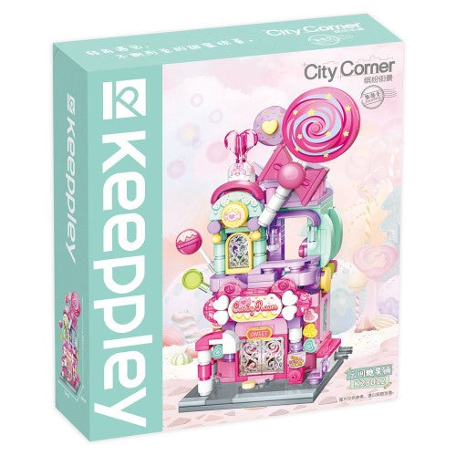 Building Block Set - Keeppley City Corner Sky Candy Shop