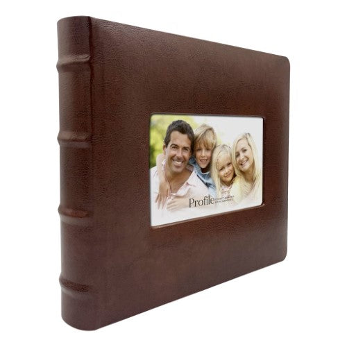 Prestige Brown Leather Slip-in Photo Album 300 Photos