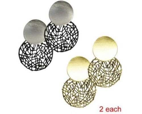 Earring - FiligreeCircles Set of 4