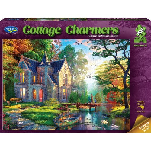 Jigsaw Puzzle - Cottage Charmers Series 2 Fishing at the Cottage Lodgefin (1000pcs)