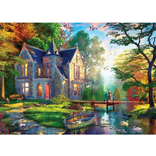 Jigsaw Puzzle - Cottage Charmers Series 2 Fishing at the Cottage Lodgefin (1000pcs)