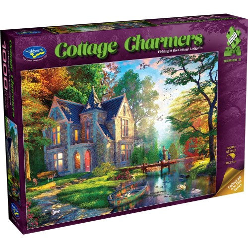 Jigsaw Puzzle - Cottage Charmers Series 2 Fishing at the Cottage Lodgefin (1000pcs)