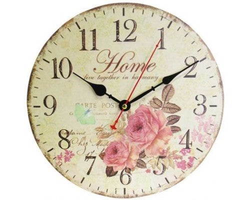 Clock Vintage Roses