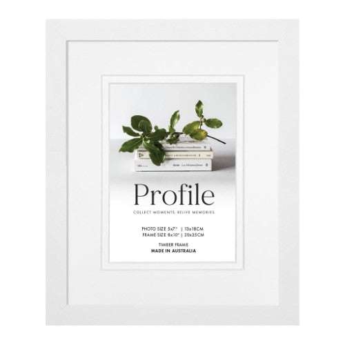 PROFILE ELEGANT DELUXE WHITE 6X8/4X6 PHOTO FRAME