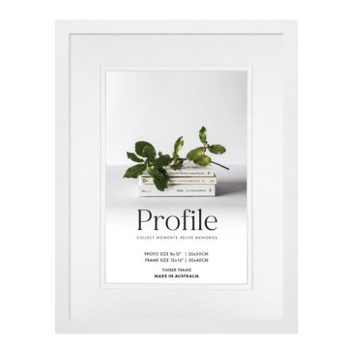 PROFILE ELEGANT DELUXE WHITE 6X8/4X6 PHOTO FRAME
