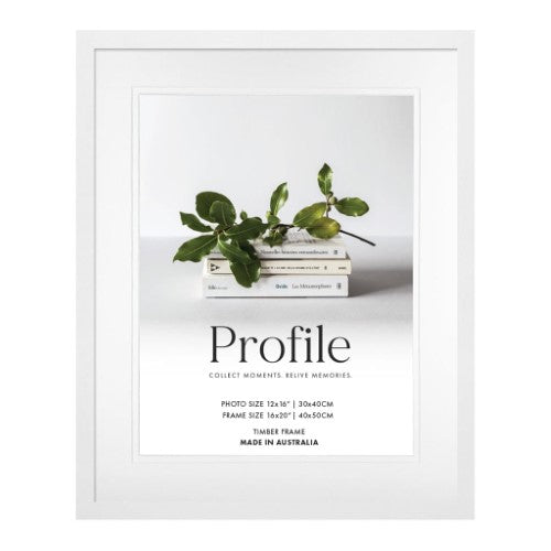 PROFILE ELEGANT DELUXE WHITE 6X8/4X6 PHOTO FRAME