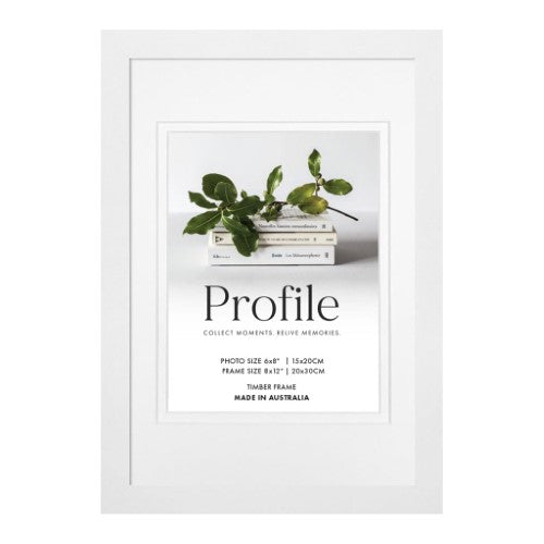 PROFILE ELEGANT DELUXE WHITE 8X10/5X7 PHOTO FRAME