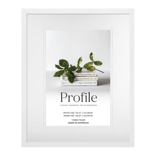 PROFILE ELEGANT DELUXE WHITE 12X16/8X12 PHOTO FRAME