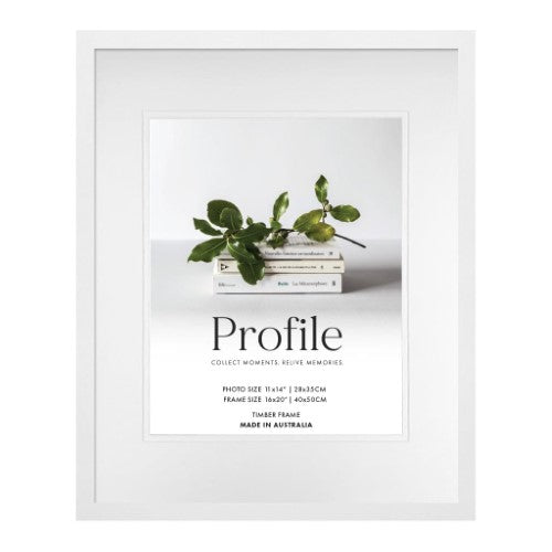 PROFILE ELEGANT DELUXE WHITE 12X16/8X12 PHOTO FRAME