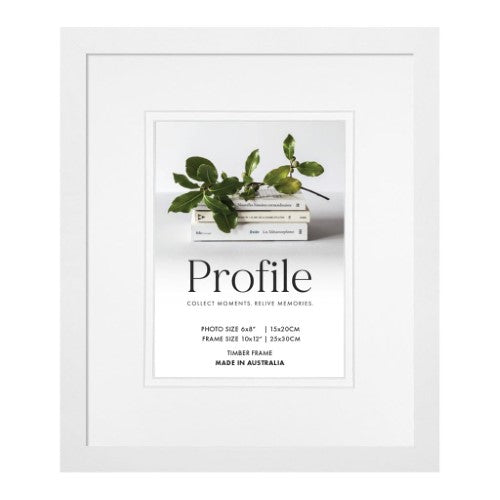 PROFILE ELEGANT DELUXE WHITE 12X16/8X12 PHOTO FRAME