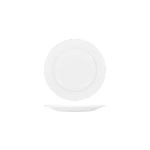 White Round Plate Rim Shape- 225mm - Tablekraft- Set of 4