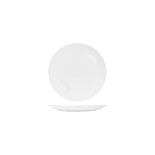 White Round Plate Coupe Shape-200mm - Tablekraft- Set of 6