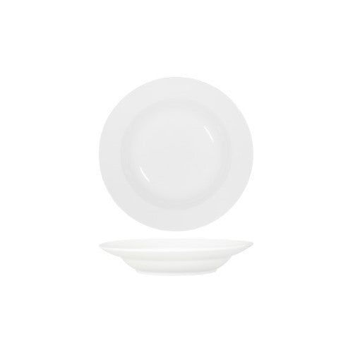 White Pasta Soup Bowl Deep 250x45mm Rim Shape - Tablekraft- Set of 4