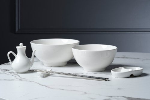 White Noodle Soup Bowl 150x75mm - Tablekraft- Set of 6