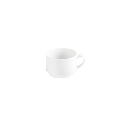 White Banquet Coffee Cup Stack 220ml 85x65mm - Tablekraft- Set of 6