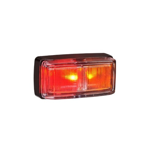 9-33v Mdl80 Led Red/Amber Side Marker Lamp Blk B 0.5m Cable - NARVA