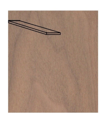 Wooden Ship Kit Fittings - Walnut Veneer 0.5x 5 x 914mm