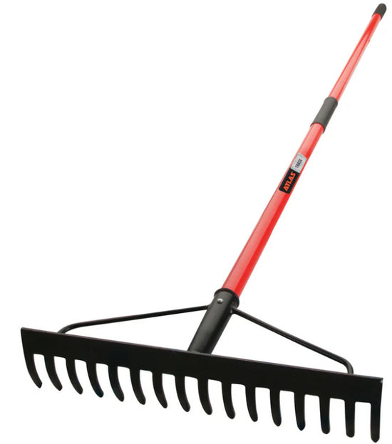 Atlas Trade 16T Fibreglass Handle Garden Rake
