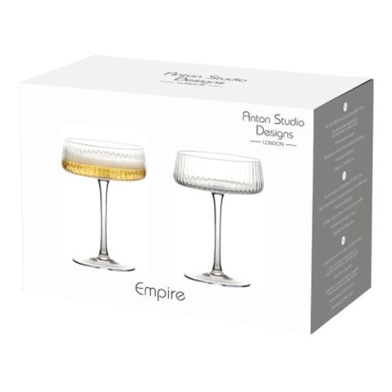 ASD Empire Champagne Saucer Clear (Set 2