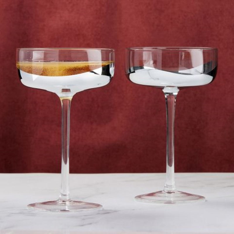 ASD Wave Silver Champagne Saucer (Set 2)