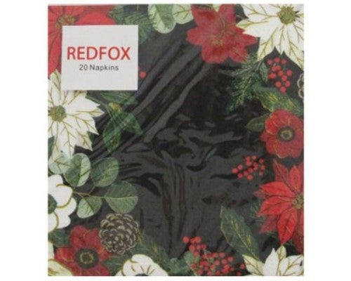 Poinsettia Cocktail Napkin