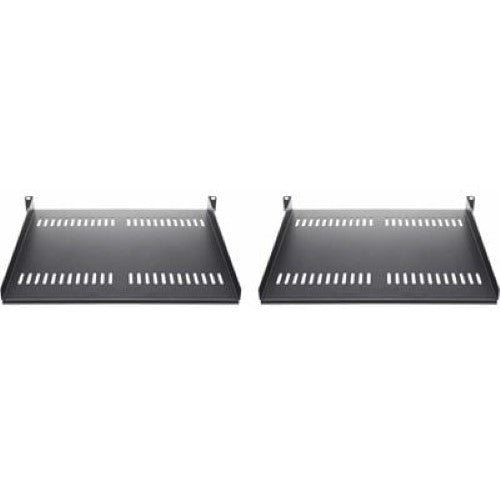 2-Pack 1U Server Rack Shelf Vented