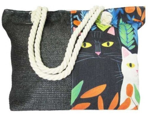 Rope Tote LG Garden Cats