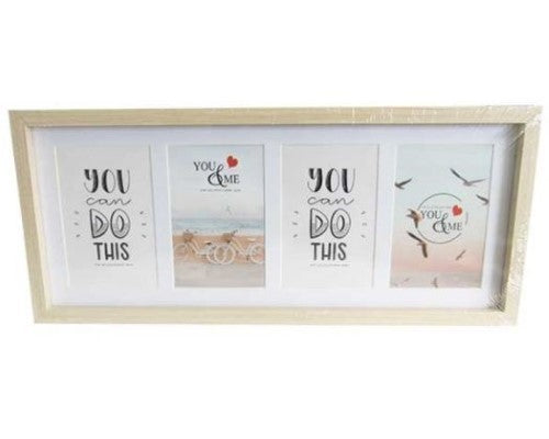 Photo Frame - Beech Tones Four White