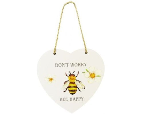 Wall Art - Bee Heart Hanger Bee Happy