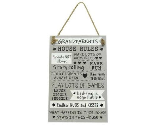 Wall Art - Grandparents House Rules