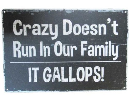 Wall Art Tin - Crazy Gallops