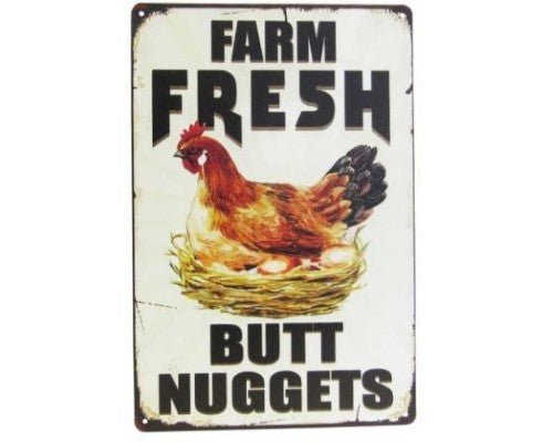 Wall Art Tin - Fresh Butt Nuggets