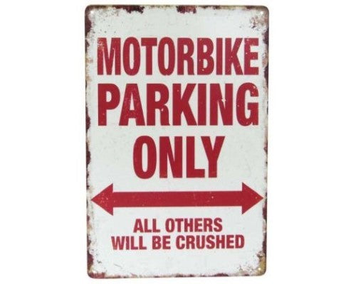 Wall Art Tin - Motorbike Parking