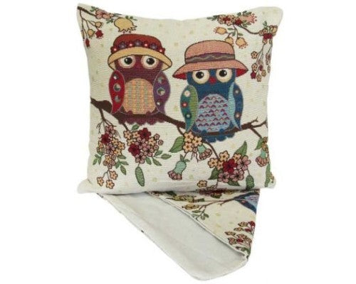 Cushion Cover - Owls in Hats
