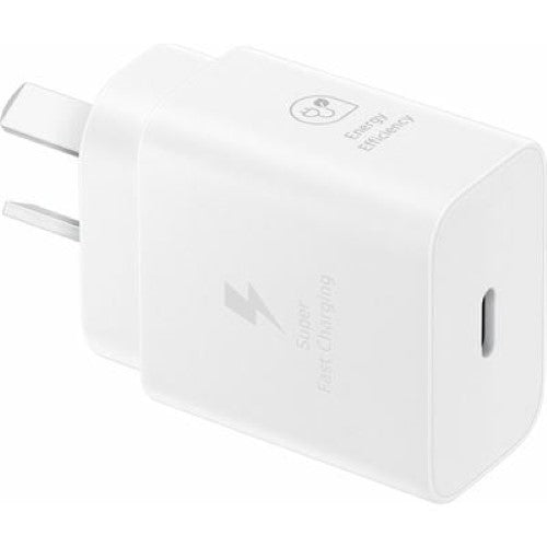 Samsung AC POWER ADAPTOR - 25W, USB-C, NO CABLE (WHITE) (EP-T2510NWEGAU)