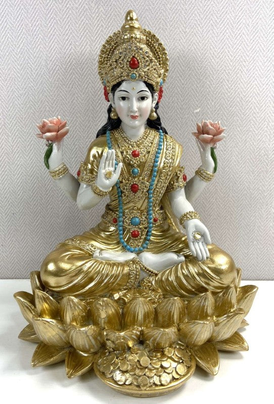 Ornament - Lakshmi with Lotus (19.50 x 16.50 x 26cm)