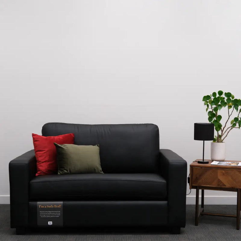 Sofa Bed - Makers Black PU (Single)