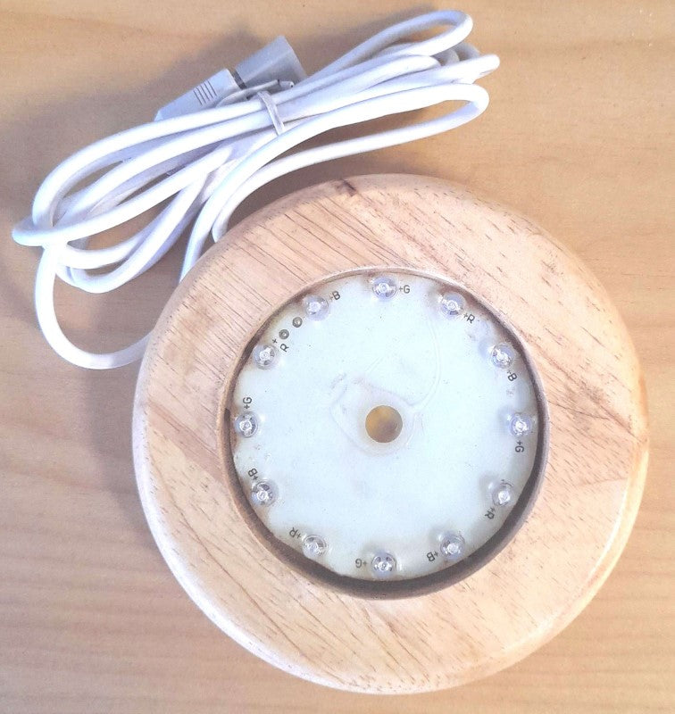 USB Selenite / Crystal LED Base - 11.5cm with 12 LED