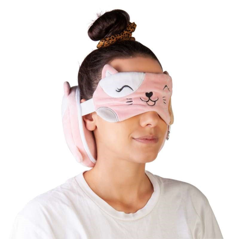 Travel Mask & Pillow - Smoosho's Pals Cat
