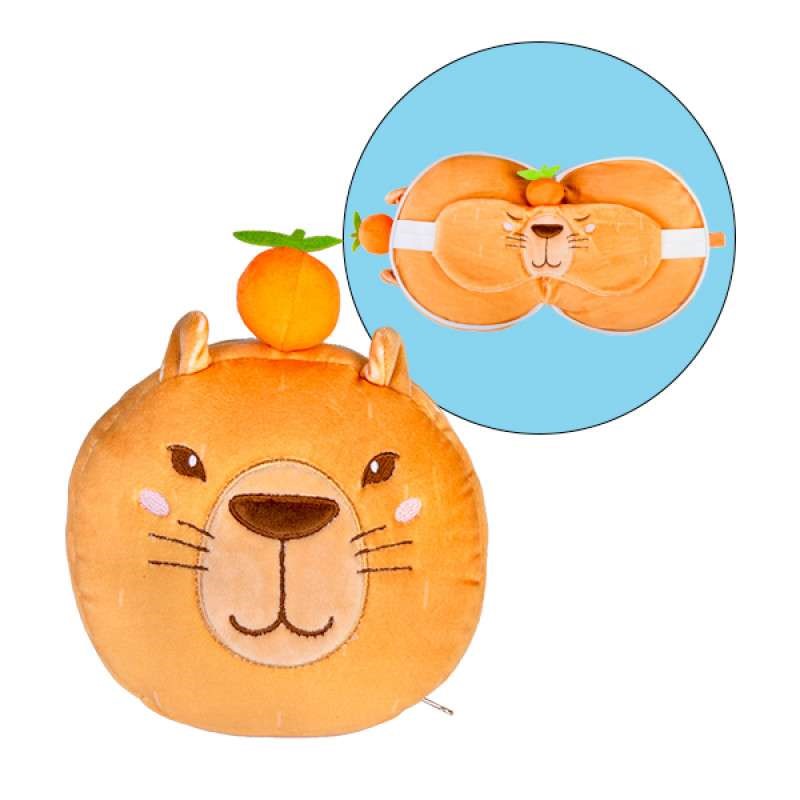 Travel Mask & Pillow - Smoosho's Pals Capybara